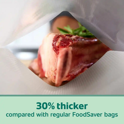 FoodSaver Heavy Duty Quart Vacuum Seal Bags, 44pk with Triple Threat Protection