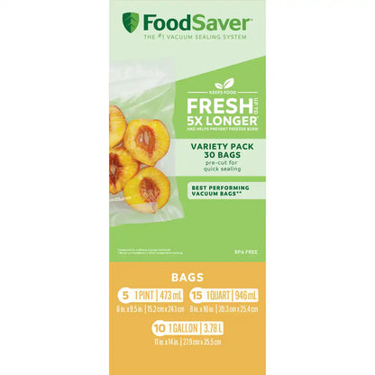 FoodSaver Pint,Quart,Gallon Vacuum Seal Bags, Variety Pack